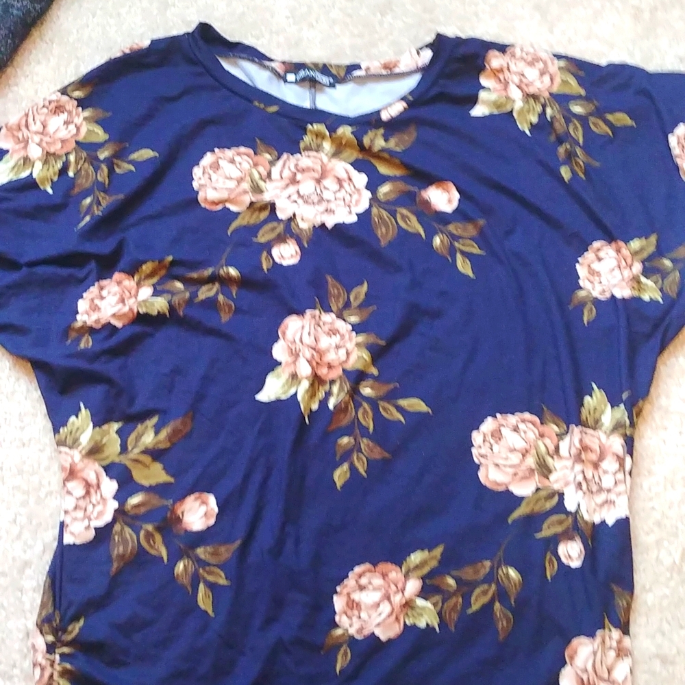 Dark blue flower shirt